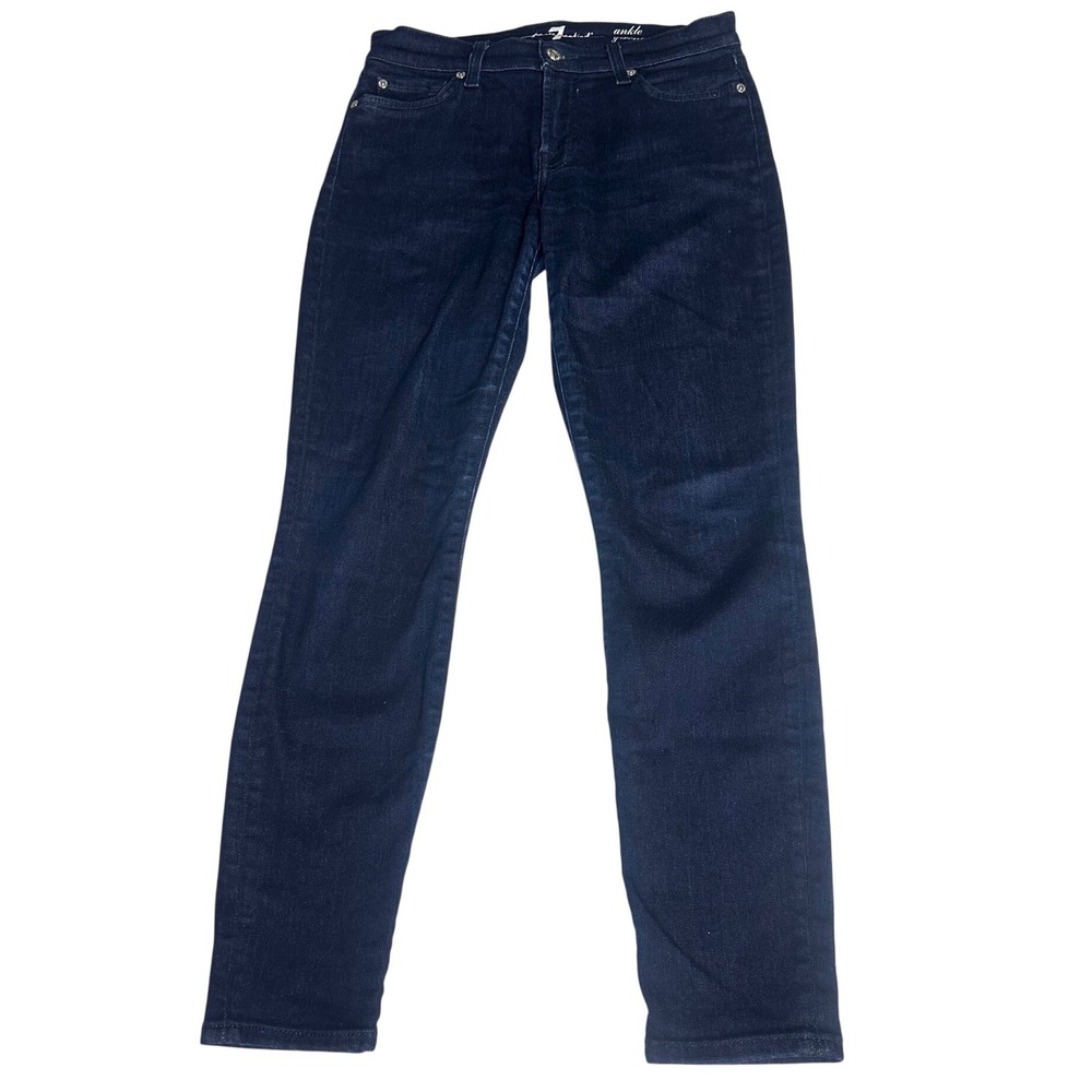 7 For All Mankind Women's Ankle‎ Gwenevere Skinny Jeans Size 27 Blue